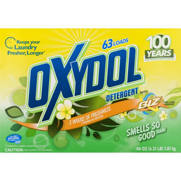 Laundry Oxydol Detergent With Biz Stain & Odor Eliminator Smells So Good Scent hero