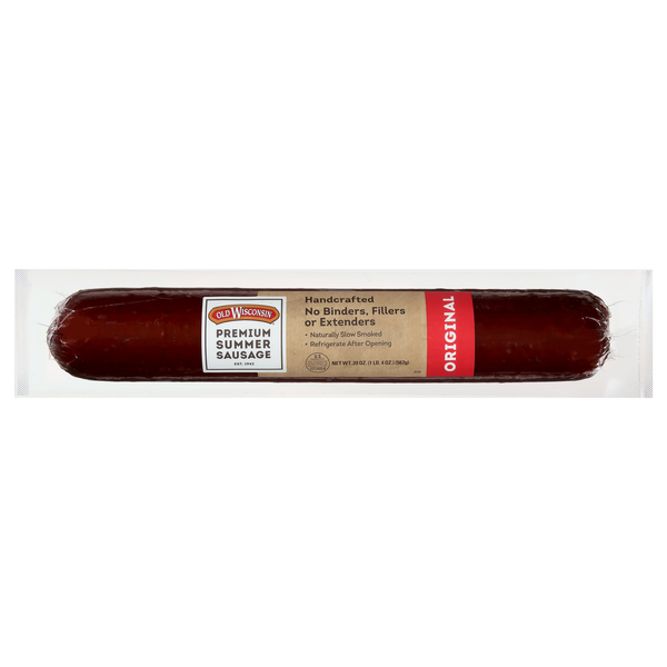 Hot Dogs, Bacon & Sausage Old Wisconsin Summer Sausage, Premium, Original hero