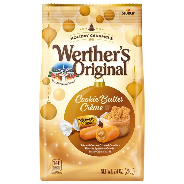 Candy & Chocolate Werther's Original Cookie Butter Creme Soft Holiday Caramels, 7.4 oz. Bag hero