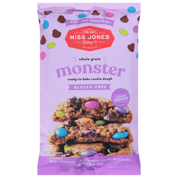 Baking Ingredients Miss Jones Baking Co. Cookie Dough, Gluten-Free, Ready-to-Bake, Monster hero