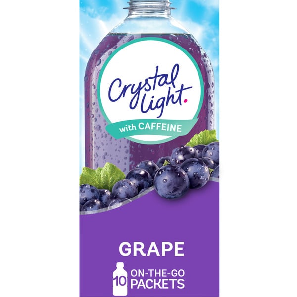 Drink Mixes Crystal Light Grape Naturally Flavored Powdered Drink Mix with Caffeine hero