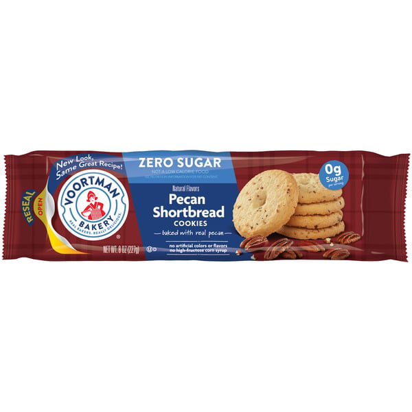 Packaged Cookies Voortman Bakery Cookies, Zero Sugar, Pecan Shortbread hero