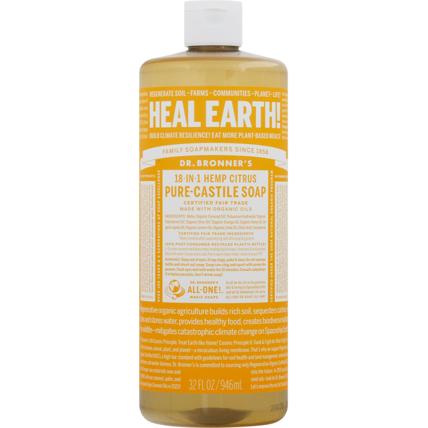 Mushrooms, Herbs & Tinctures Dr. Bronner's Magic Soap - Citrus Orange hero