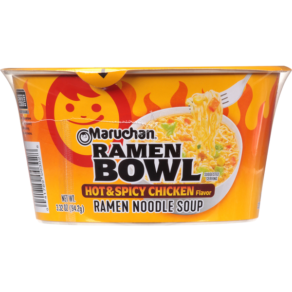 Soup, Broth & Bouillon Maruchan Ramen Bowl, Hot & Spicy Chicken Flavor hero