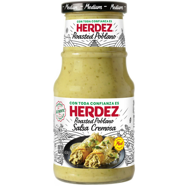 Condiments Herdez Roasted Poblano Salsa Cremosa hero