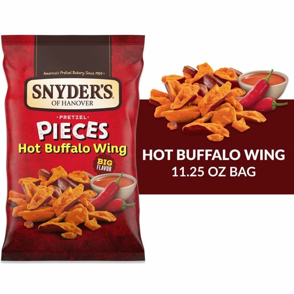 Chips & Pretzels Snyder's of Hanover Hot Buffalo Wing Pretzel Pieces hero