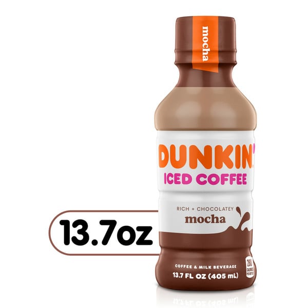 Coffee Dunkin' Mocha Iced Coffee Bottle hero