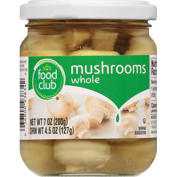 Canned & Jarred Vegetables Food Club Mushrooms, Whole hero