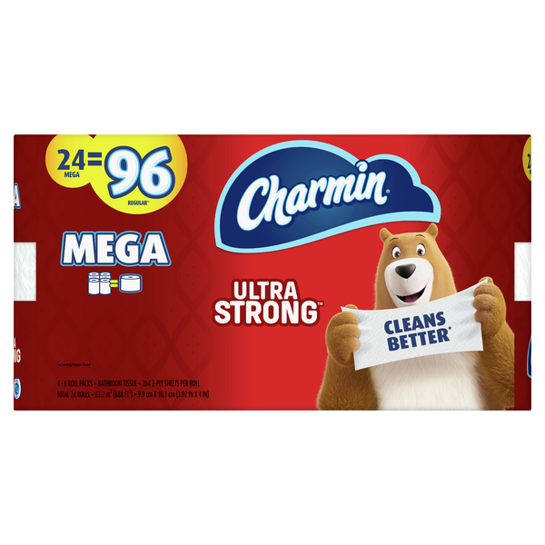 Paper Goods Charmin Ultra Strong Toilet Paper 24 Mega Roll hero