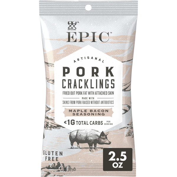 Chips & Pretzels EPIC Maple Bacon Pork Cracklings, Keto Friendly, Paleo Friendly hero