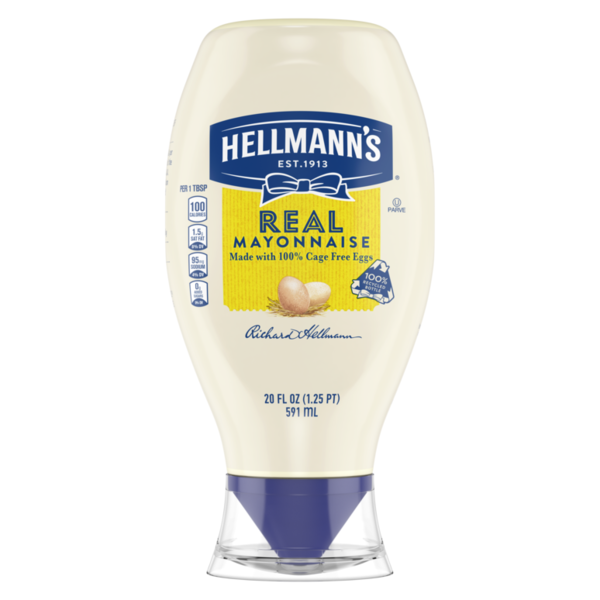 Condiments Hellmann's Real Mayonnaise Real Mayo Squeeze Bottle hero