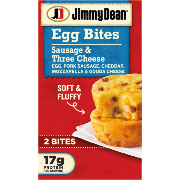 Jimmy Dean Egg Bites, Sausage, Frozen Breakfast, 4 ounces hero