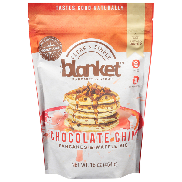 Hot Cereal & Pancake Mixes Blanket Pancakes & Syrup Pancakes & Waffle Mix, Chocolate Chip, Clean & Simple hero