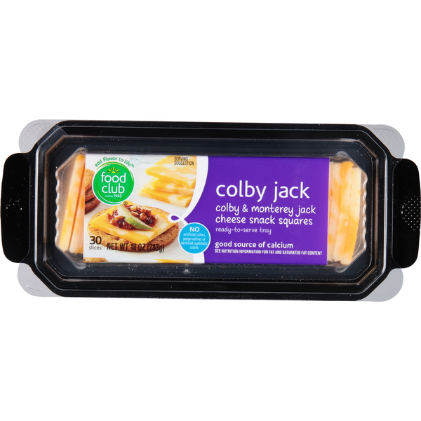 Packaged Cheese Food Club Cheese, Colby Jack hero