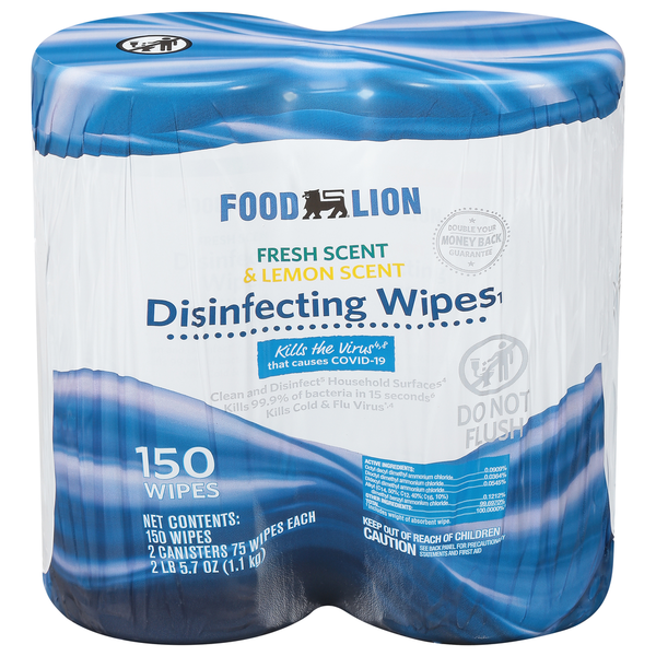 Cleaning Products Food Lion Disinfecting Wipes Combo Pack hero