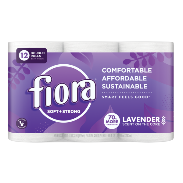 Paper Goods Fiora Lavender Scented Toilet Paper, Double+ Rolls hero