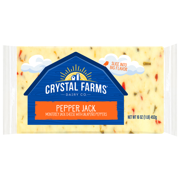 Packaged Cheese Crystal Farms Cheese, Pepper Jack hero