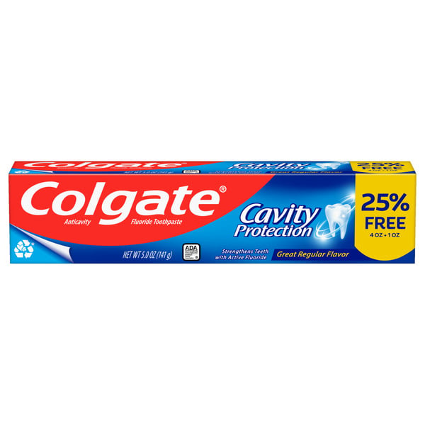 Oral Hygiene Colgate Toothpaste With Fluoride, Regular hero