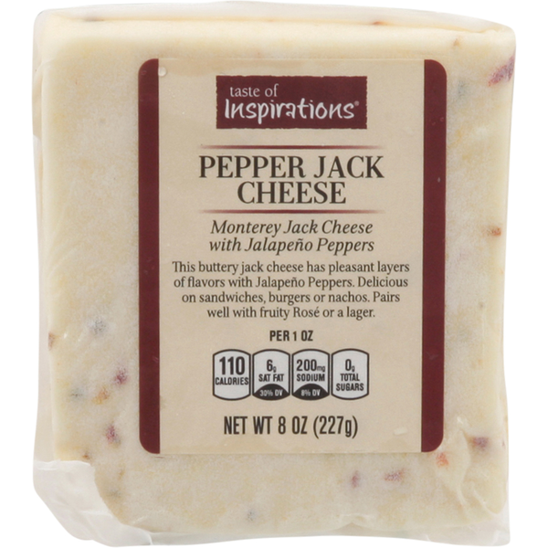 Specialty Cheeses Taste of Inspirations Pepper Jack Cheese Chunks hero