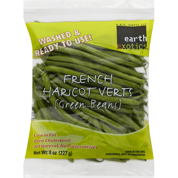 Packaged Vegetables & Fruits Earth Exotics Green Beans, French Haricot Vert hero