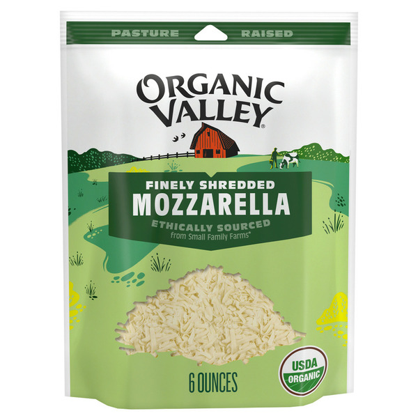 Cheese Organic Valley Organic Finely Shredded Mozzarella Cheese hero