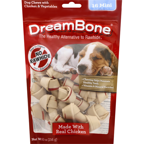 Dog Food & Care DreamBone Dog Chews, Vegetable & Chicken, Mini hero