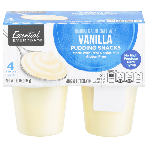 Refrigerated Pudding & Desserts Essential Everyday Ready-to-Eat Vanilla Pudding hero