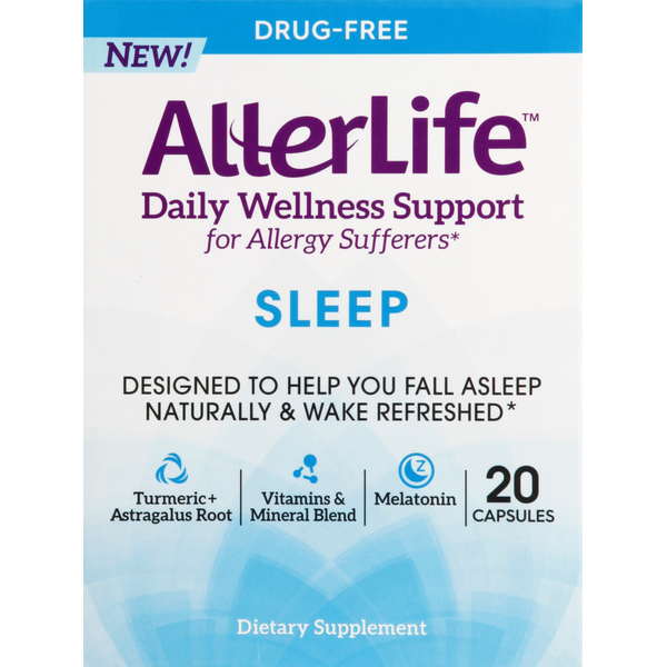 Stress & Sleep Aids AllerLife Daily Wellness Support, Drug-Free, Sleep, Capsules hero