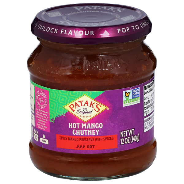 Asian Foods Patak's Mango Chutney, Hot hero