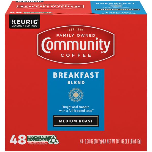 Community Coffee Breakfast Blend Coffee Pods for Keurig K-cups hero