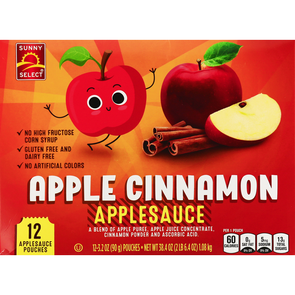 Sunny Select Applesauce, Apple Cinnamon hero