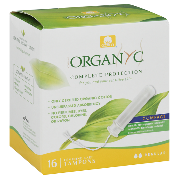 Organyc Tampons, Feminine Care, Regular, Complete Protection hero