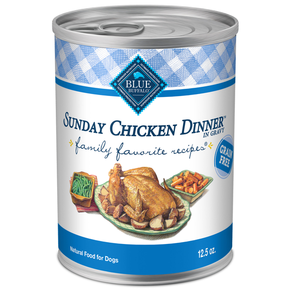 Dog Food & Care Blue Buffalo Family Favorites Natural Adult Wet Dog Food, Sunday Chicken hero