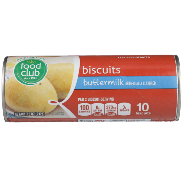 Doughs, Gelatins & Bake Mixes Food Club Buttermilk Flavored Biscuits hero