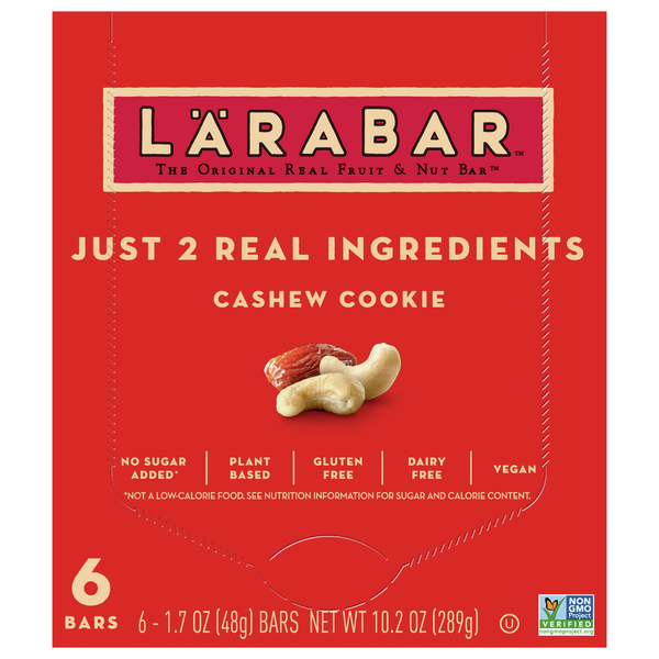 Fruit & Vegetable Snacks LÄRABAR Bars, Cashew Cookie hero