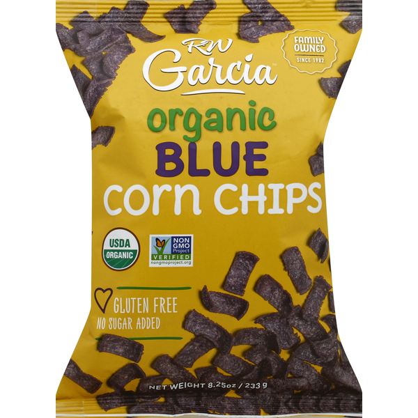 Chips & Pretzels RW Garcia Corn Chips, Organic, Blue hero