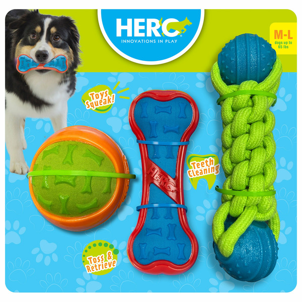 Seasonal Hero Durable Dog Toys, 3 pack hero