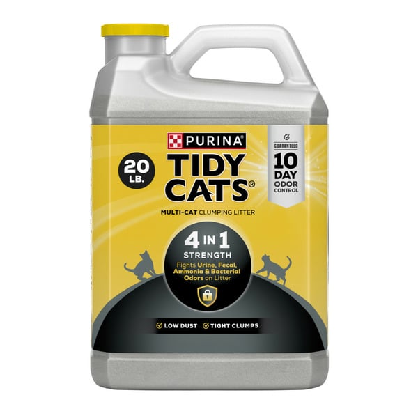 Cat Supplies Purina Tidy Cats Clumping Cat Litter, 4-in-1 Strength Multi Cat Litter hero