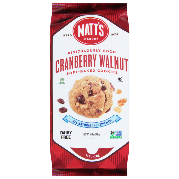 Matt's Bakery Cookies, Soft-Baked, Cranberry Walnut hero