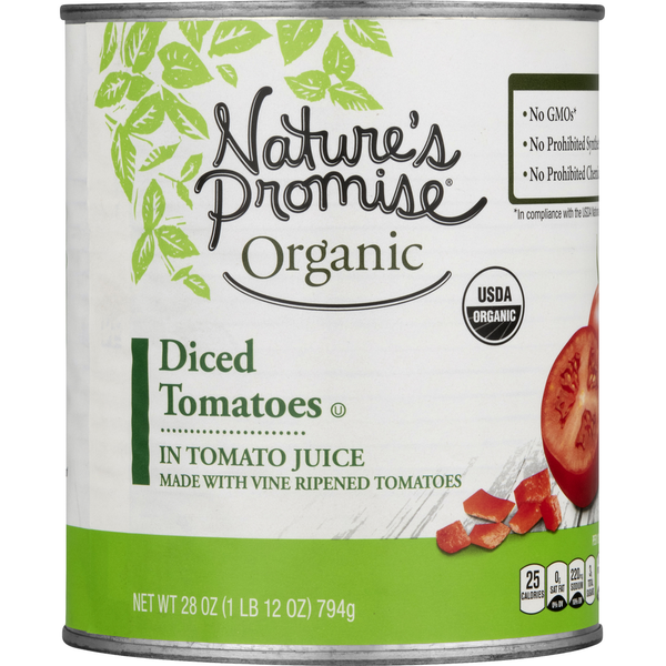 Canned & Jarred Vegetables Nature's Promise Organic Diced Tomatoes hero