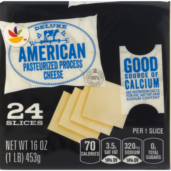 Packaged Cheese Store Brand Cheese, Deluxe, American, Slices hero