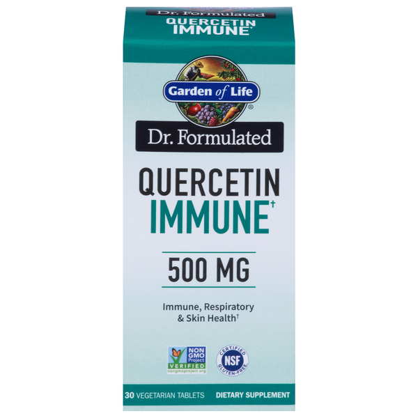 Muscles, Joints & Pain Relief Garden of Life Quercetin Immune, 500 mg, Vegetarian Tablets hero