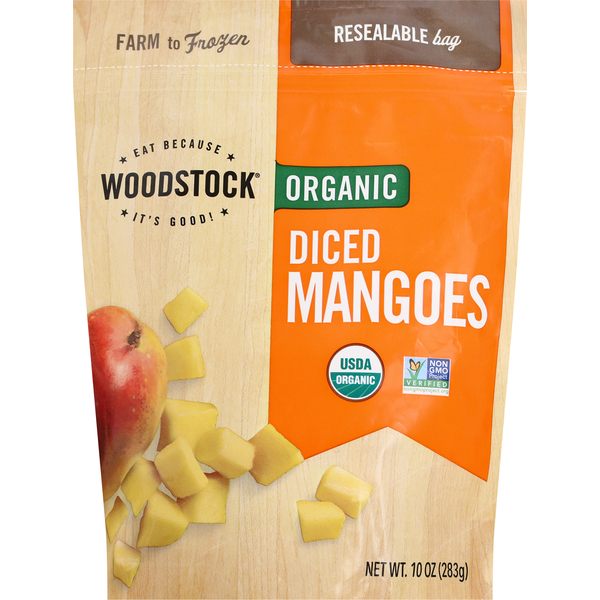 Frozen Fruit & Juice WOODSTOCK Diced Mangoes, Organic hero