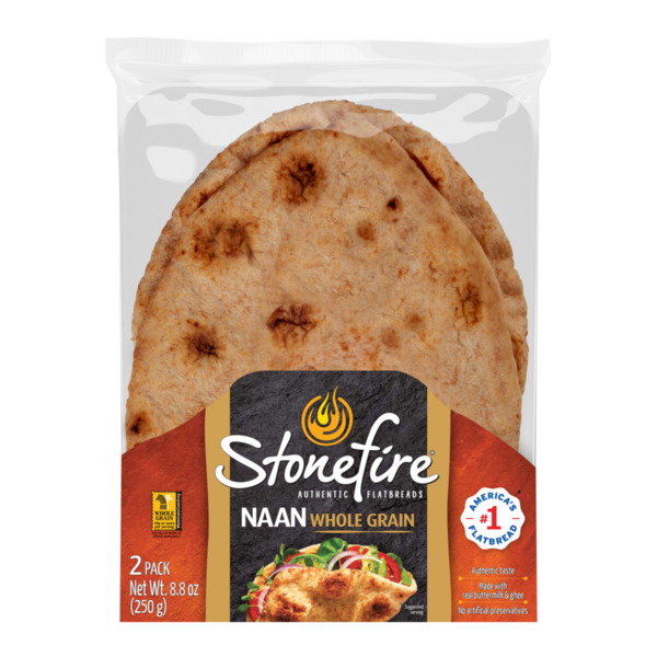 Tortillas/Wraps & Flat Breads Stonefire Whole Grain Naan 2pk hero