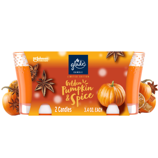 Air Fresheners & Candles Glade® 1 Wick Scented Candle, Golden Pumpkin & Spice hero