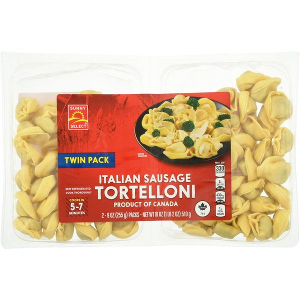 Sunny Select Tortelloni, Italian Sausage, Twin Pack hero