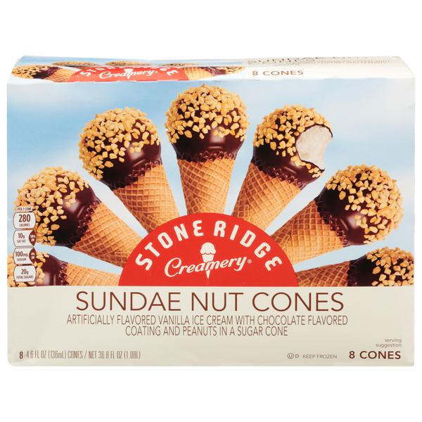 Ice Cream & Ice Stone Ridge Creamery Ice Cream, Sundae Nut Cones hero