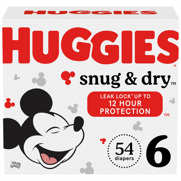 Diapers & Wipes Huggies Snug & Dry Baby Diapers, Size 6 (35+ lbs) hero