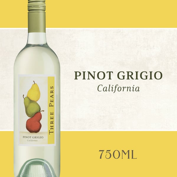 Red Wines Three Pears Wines Pinot Grigio, California hero