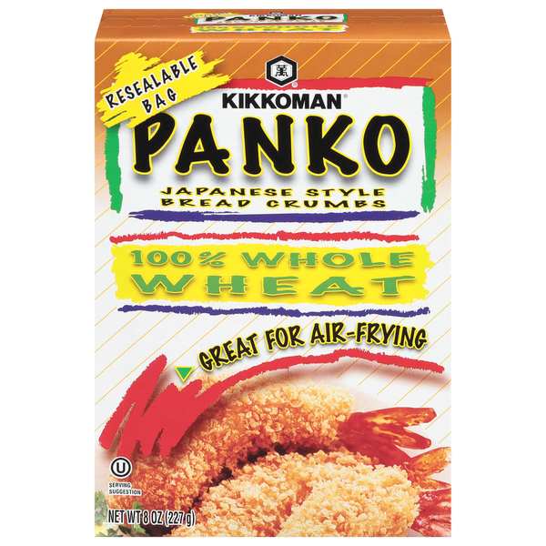 Marinades & Meat Preparation Kikkoman Bread Crumbs, Japanese Style, Panko, 100% Whole Wheat hero